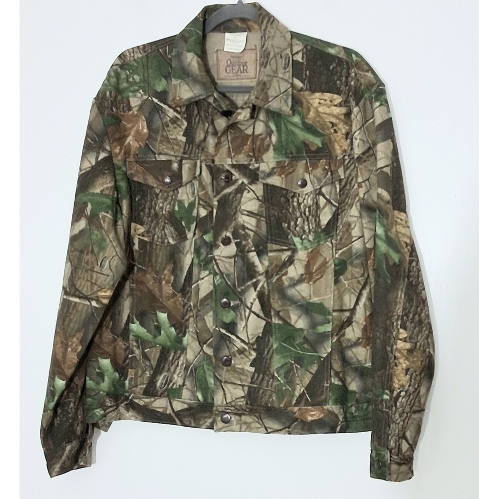 Wrangler Hero Outdoor Gear Field Jacket Men's Medium Realtree Camo Hunting‎ Vtg